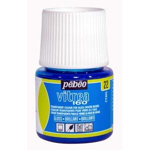 Pébéo Barva na sklo Vitrea 160 lesklá 45 ml - modrá cyan 22